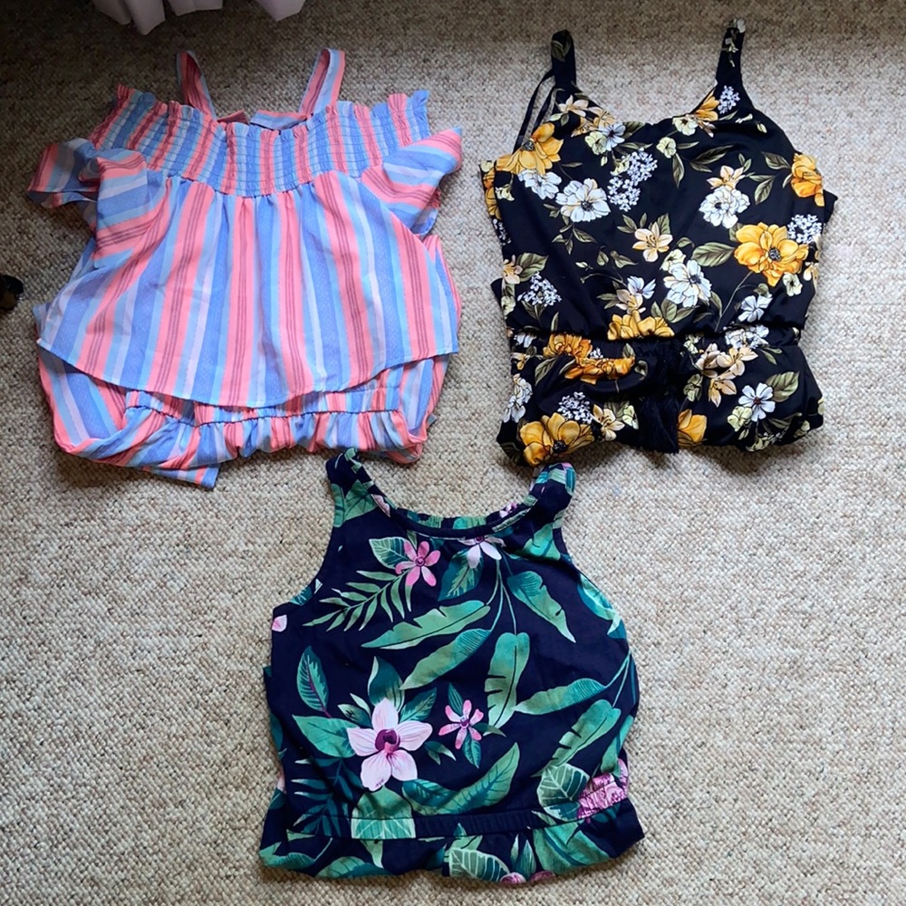 3 super cute girls 10/12 size outfits